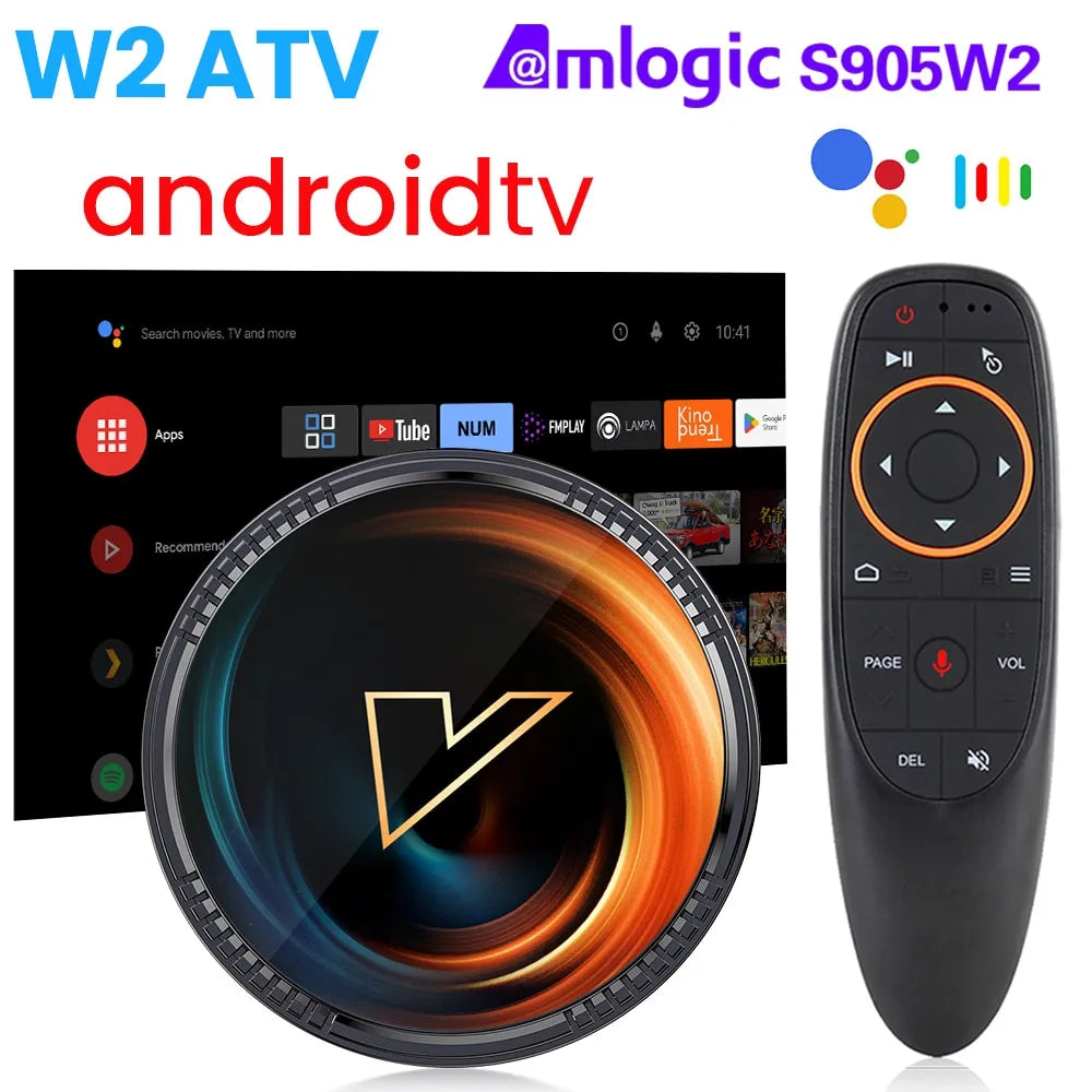 Android 11 Amlogic  Wifi BT with Google Voice Remote  Smart TV Box
